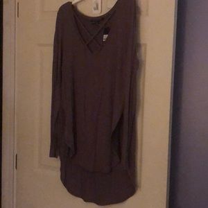 BNT purple long sleeve blouse